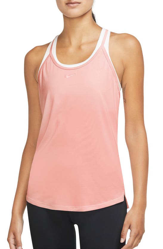 Nike Dri-fit Racerback Tank In Atmosphere/white