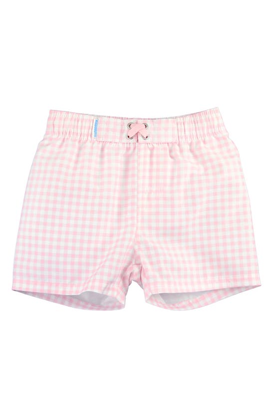 Ruggedbutts Kids' Gingham Board Shorts In Pink