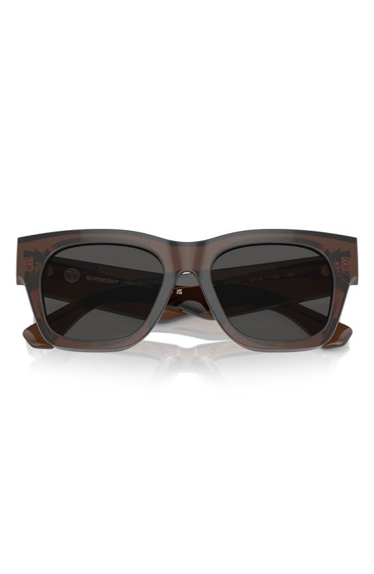 Burberry Elevated Check 52mm Square Sunglasses In Brown