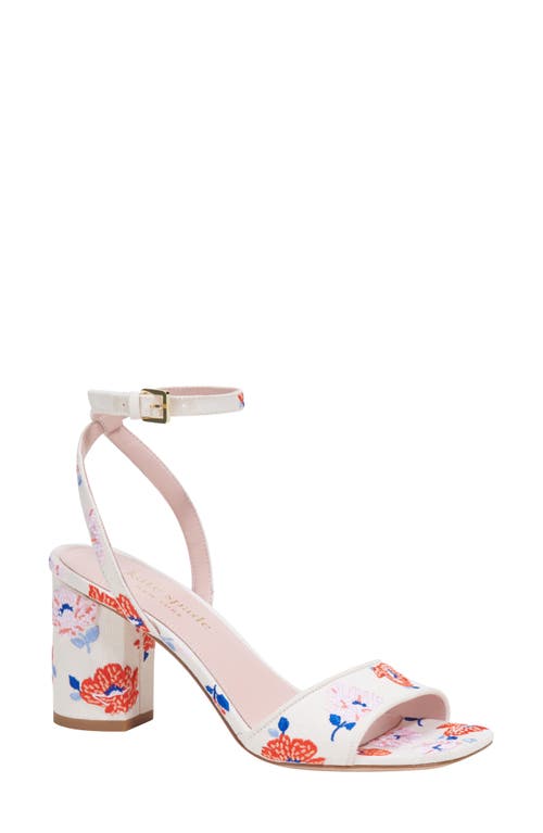 Kate Spade New York delphine ankle strap sandal in Cream Dotty Floral at Nordstrom, Size 6
