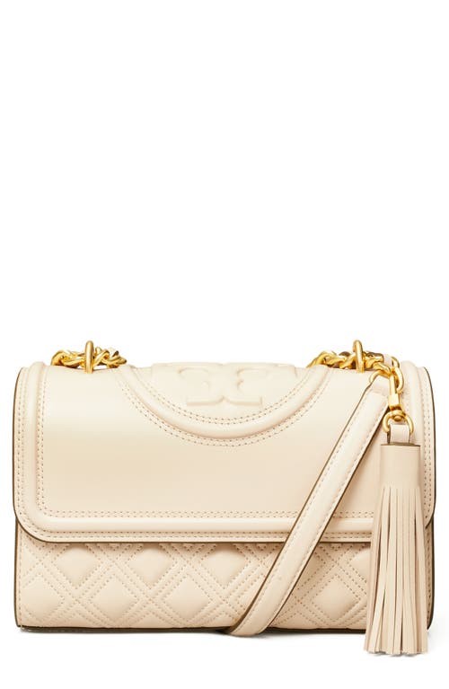 Tory Burch Small Fleming Convertible Leather Shoulder Bag in New Cream at Nordstrom