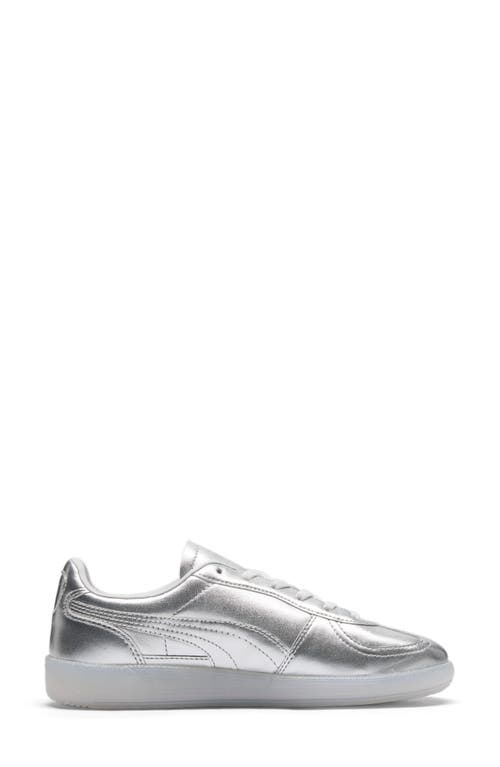 Shop Puma Palermo Chrome Sneaker In  Silvereather Gray