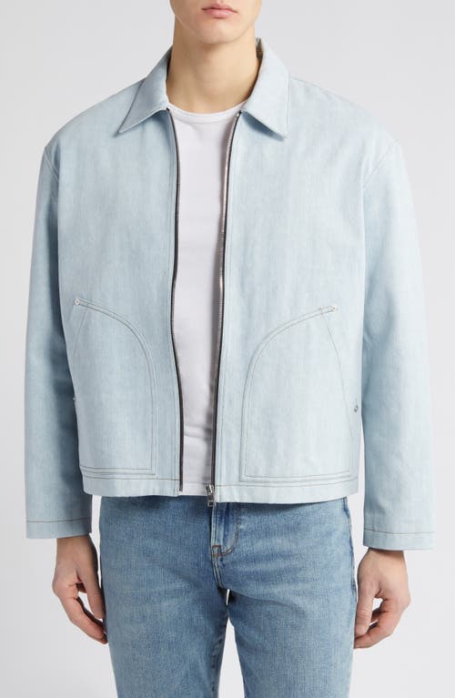 FRAME Cotton Zip-Up Denim Trucker Jacket Indigo at Nordstrom,