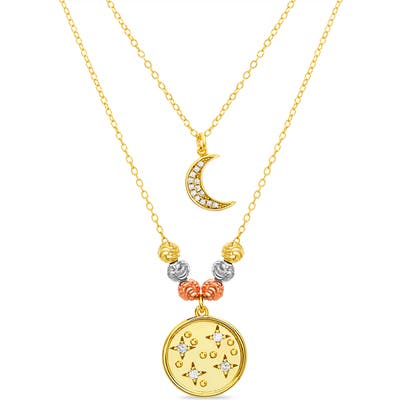 Lesa Michele Crescent & Star Layered Necklace