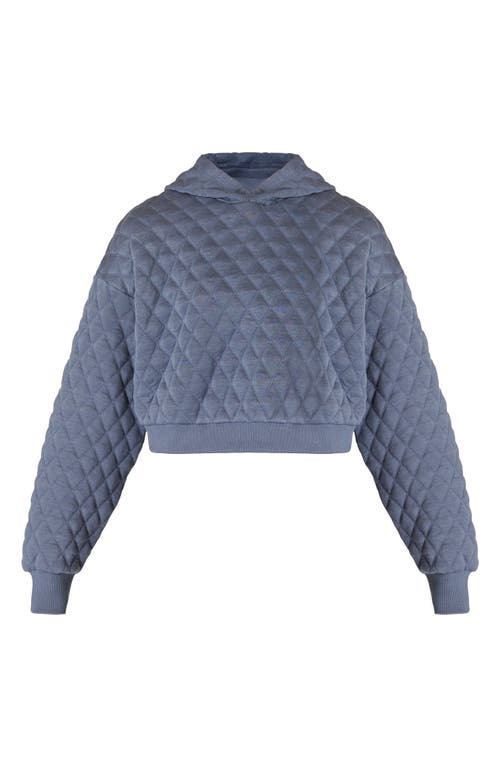 Shop Sweaty Betty Sandwash Quilted Hoodie In Endless Blue