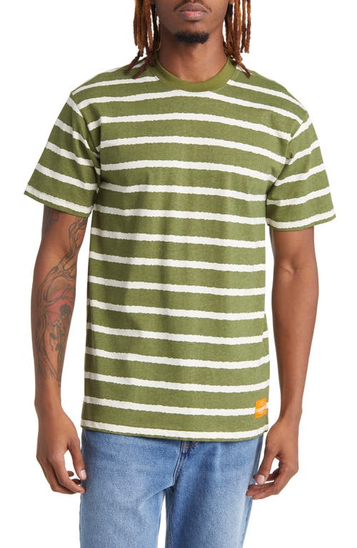 Crops Stripe T-Shirt in Olive