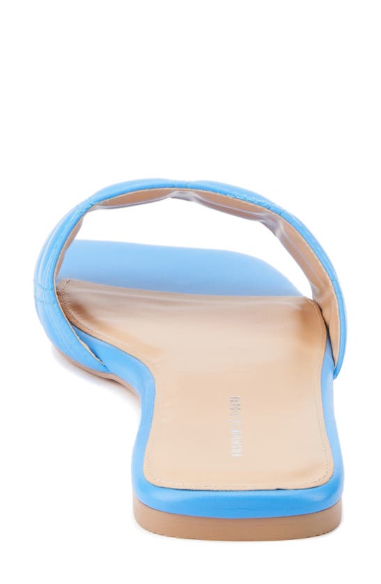 Fashion To Figure Opal Slide Sandal In Blue