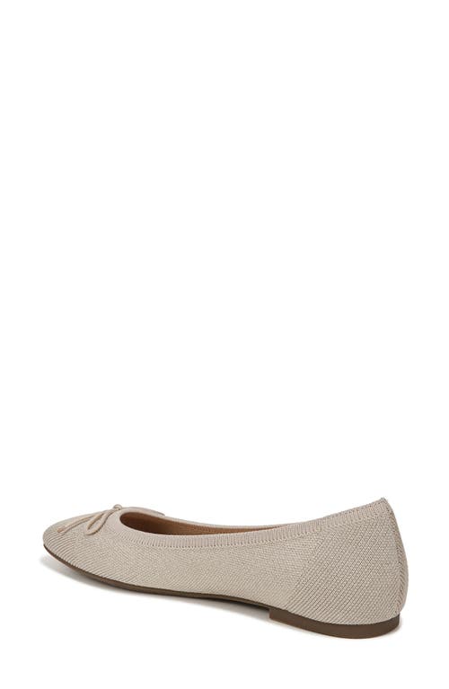 Vionic Klara Knit Ballet Flat In Oatmeal/gold