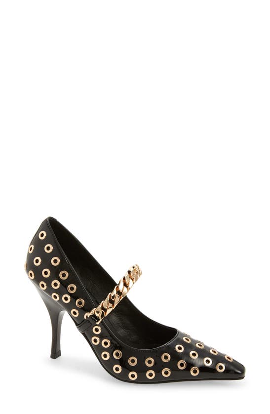 Jeffrey Campbell Hot Stuff Mary Jane Pointed Toe Pump In Black 