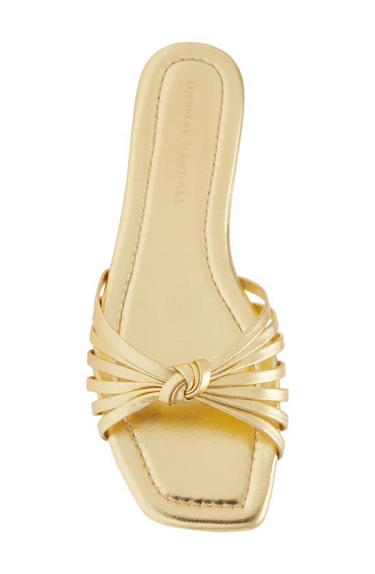 Shop Loeffler Randall Izzie Knot Slide Sandal In Gold