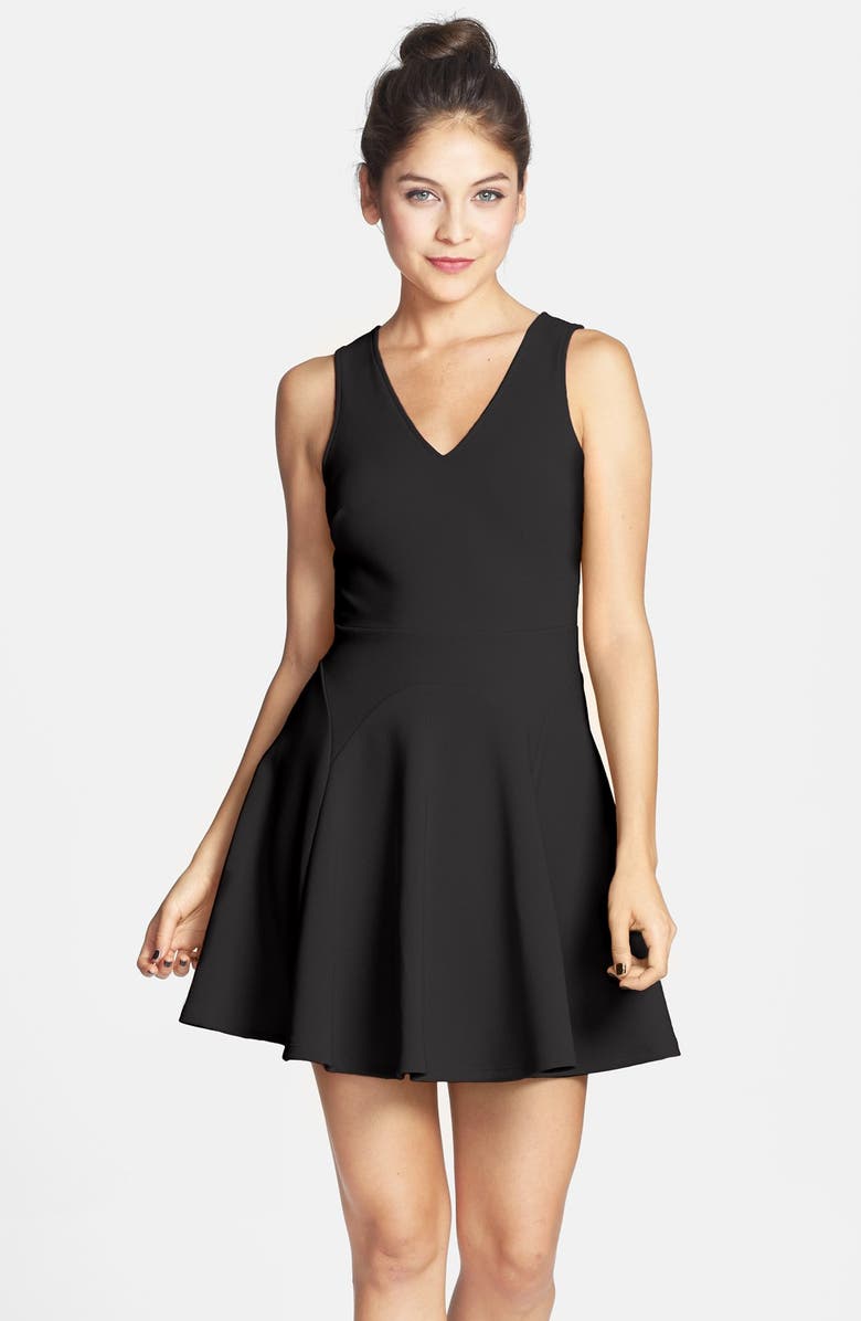 V-Neck Skater Dress (Juniors) (Online Only) | Nordstrom