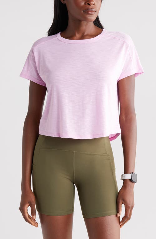 zella Spark Boxy Slub T-Shirt in Purple Pastel at Nordstrom, Size Small