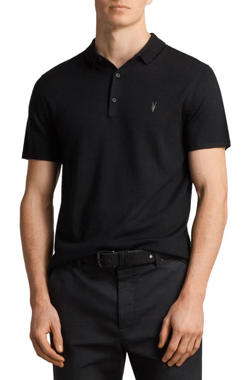 AllSaints Mode Slim Fit Merino Wool Polo at Nordstrom,