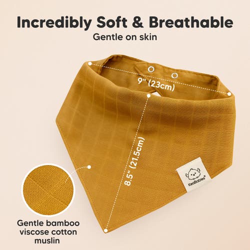 Keababies 8-pack Lumi Muslin Bandana Bibs In Spice