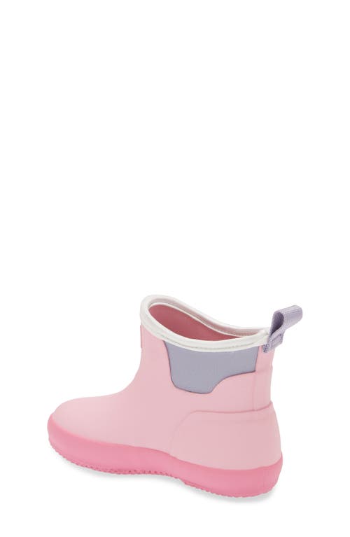 Shop Hunter Kids' Original Waterproof Chelsea Rain Boot In Pink Fizz/wisteria/white