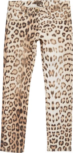 Roberto Cavalli Kids' Leopard Print Jeans | Nordstromrack