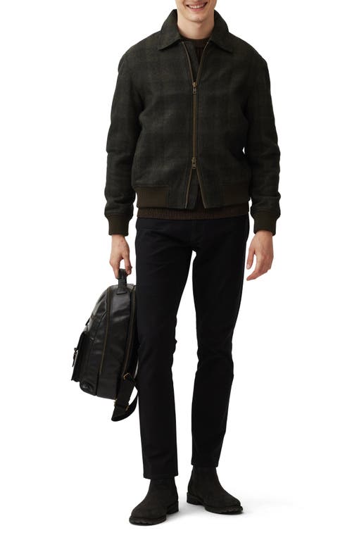 Shop Rodd & Gunn Wool Blend Bomber Jacket In Raven