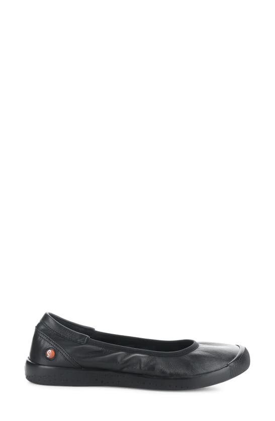 Shop Softinos By Fly London Ilme Ballet Flat In Black Smooth
