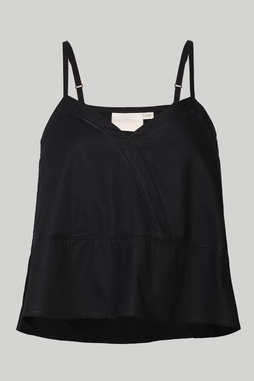 Shop Reistor V-neck Camisole With Lace In Black