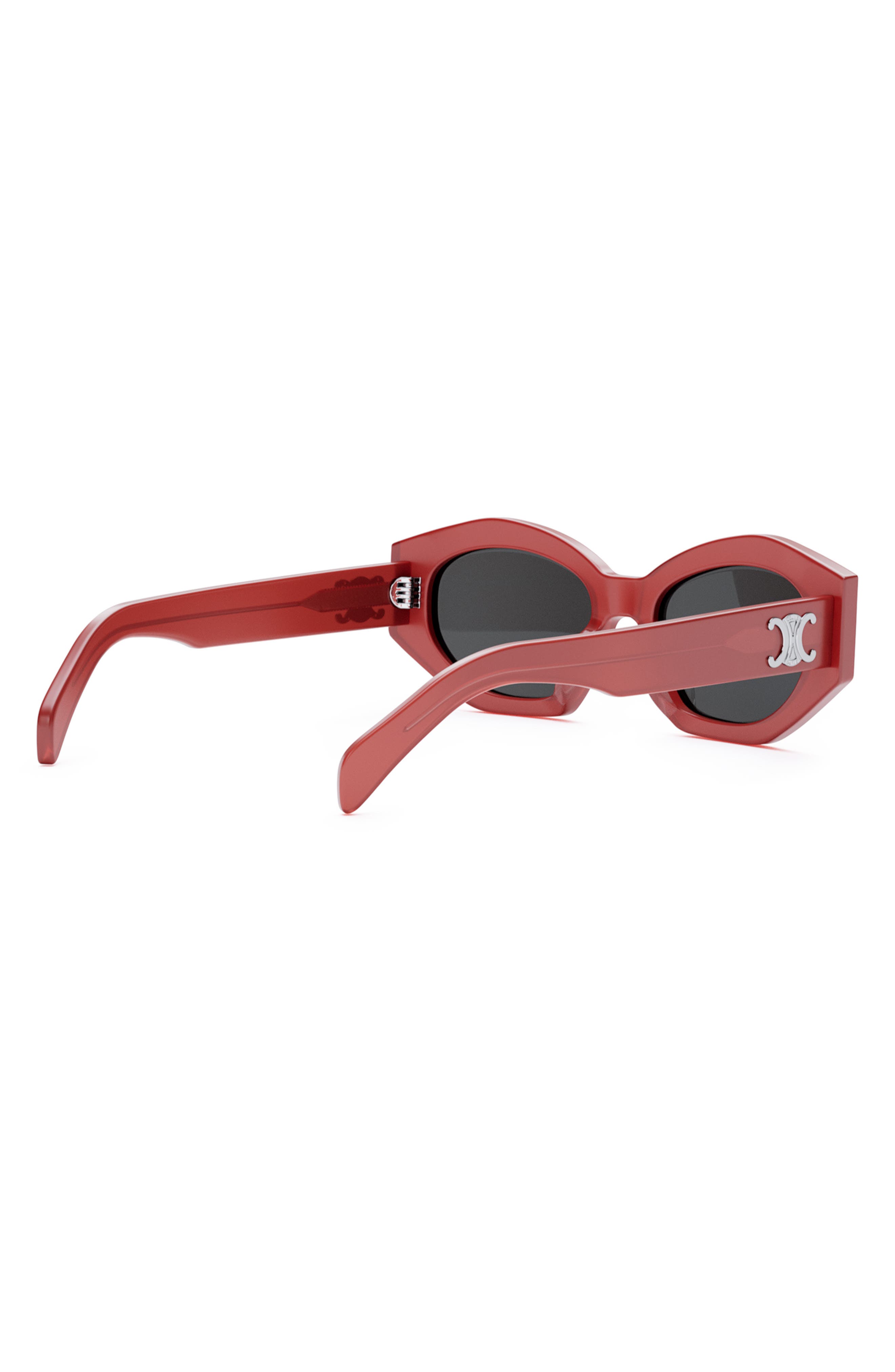 New Celine Triomphe 54mm Cat Eye Sunglasses Red CELINE EYEWEAR Triomphe cat-eye tortoiseshell acetate  main image 2