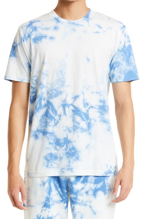 Sunspel Men's Riviera Tie Dye Supima® Cotton T-Shirt in Sky Blue Tie Dye