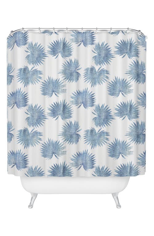 Deny Designs Sun Palm Chambray Shower Curtain in Blue at Nordstrom