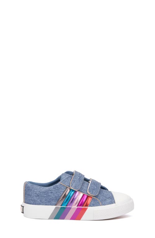 Olivia Miller Kids' Metallic Rainbow Sneaker In Blue Multi