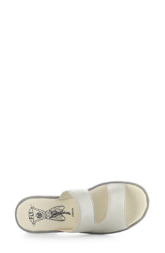 Shop Fly London Tech Platform Sandal In Silver Borgogna