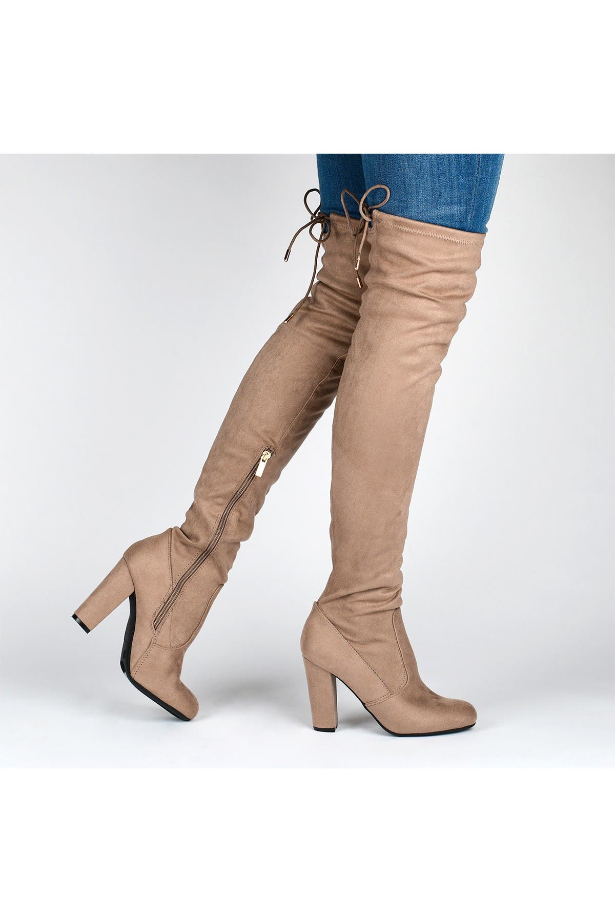 journee collection maya wide calf thigh high boot