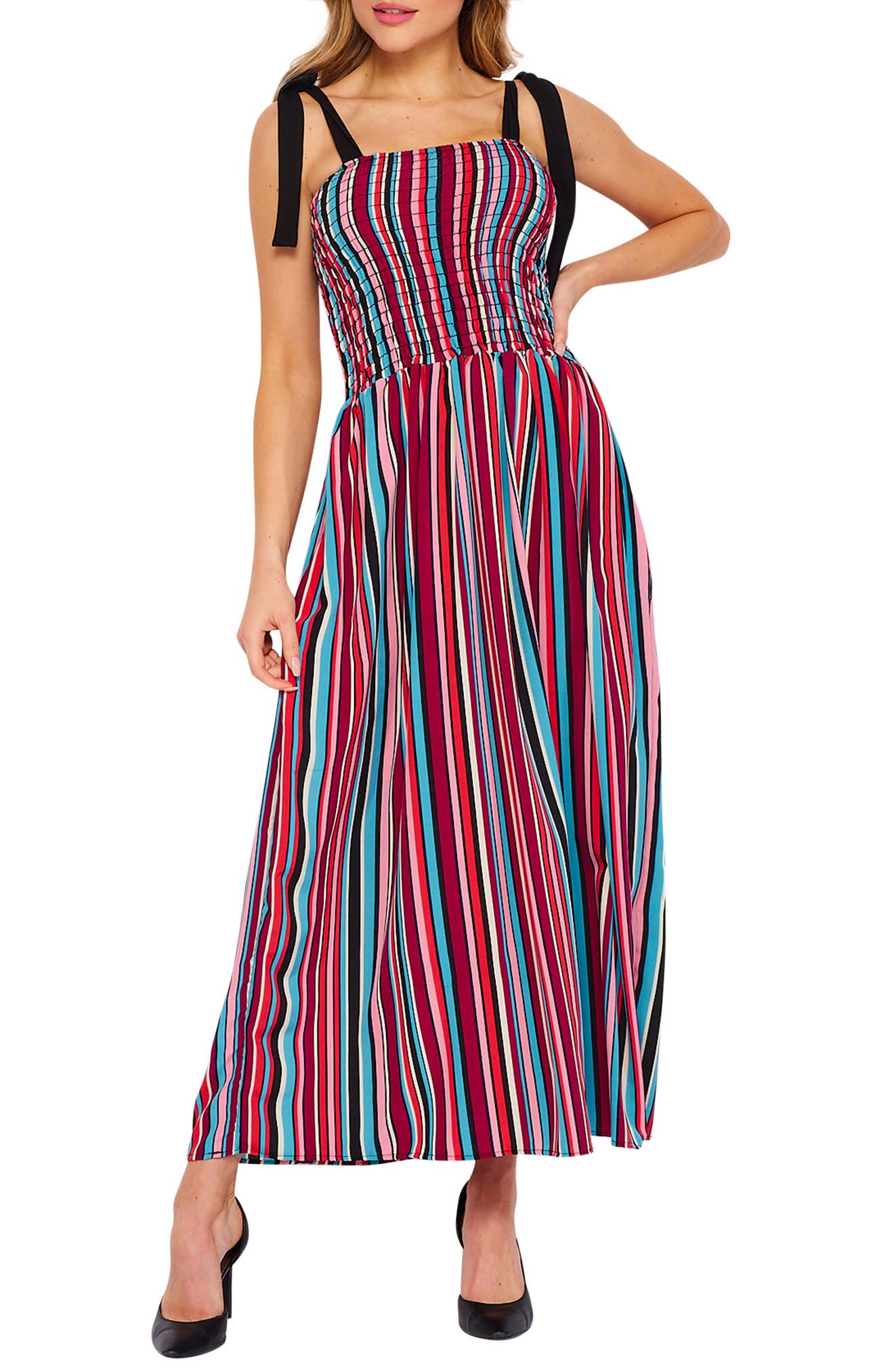 Velvet Torch Striped Maxi Dress in Multi Stripe at Nordstrom Rack, Size X-Small