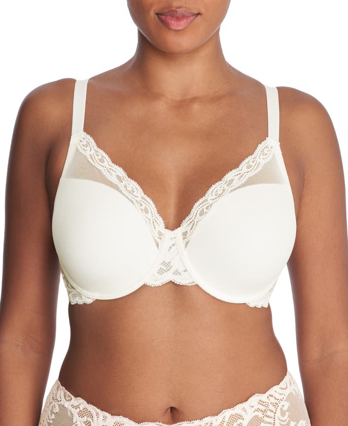 Shop Natori Feathers Full Figure Plunge T-shirt Bra In Ivory