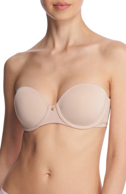 Shop Natori Pure Luxe Strapless Contour Underwire Bra In Rose/pink