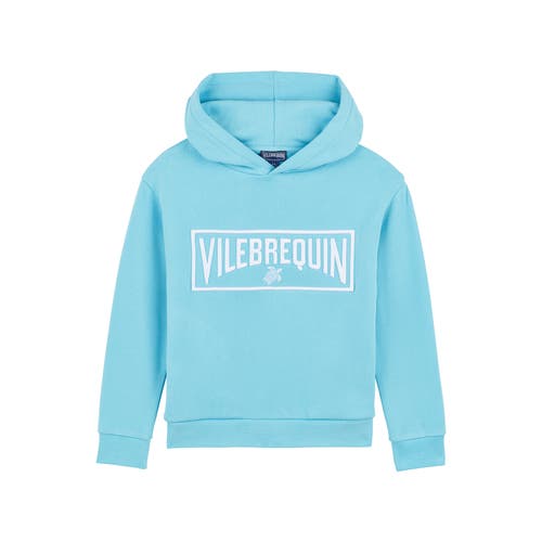 Vilebrequin Kids' 3D Logo Embroidered Hoodie in Santorin 