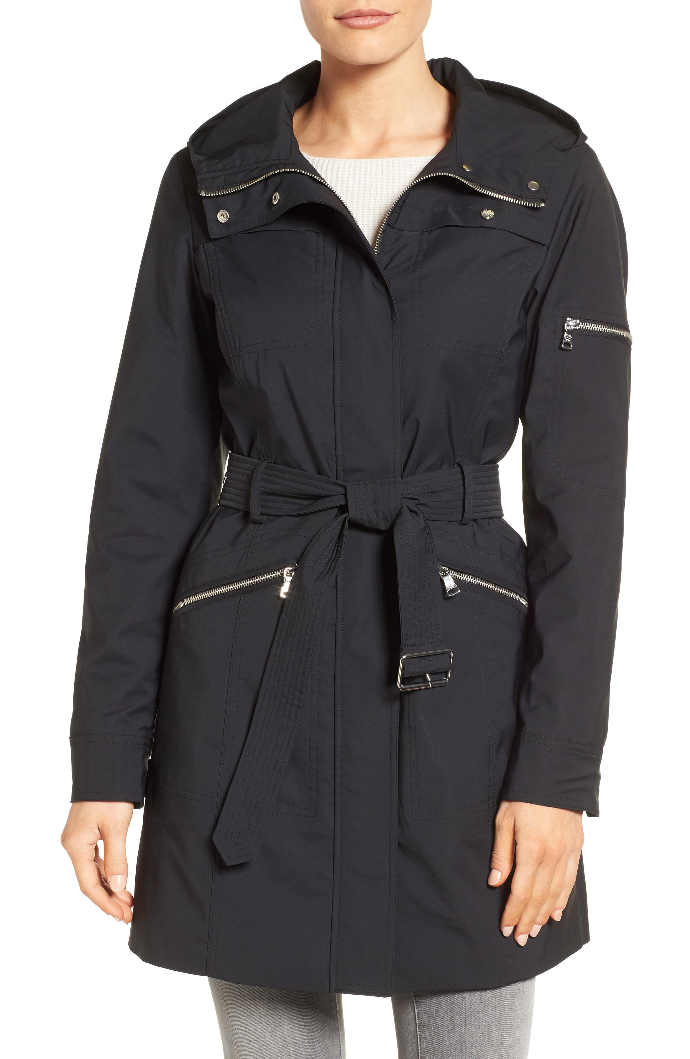 Vince Camuto Hooded Belted Trench Coat | Nordstrom