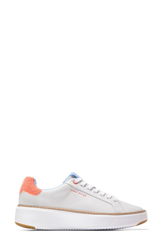 Shop Cole Haan Grandpro Topspin Platform Sneaker In Optic White Tumbled L