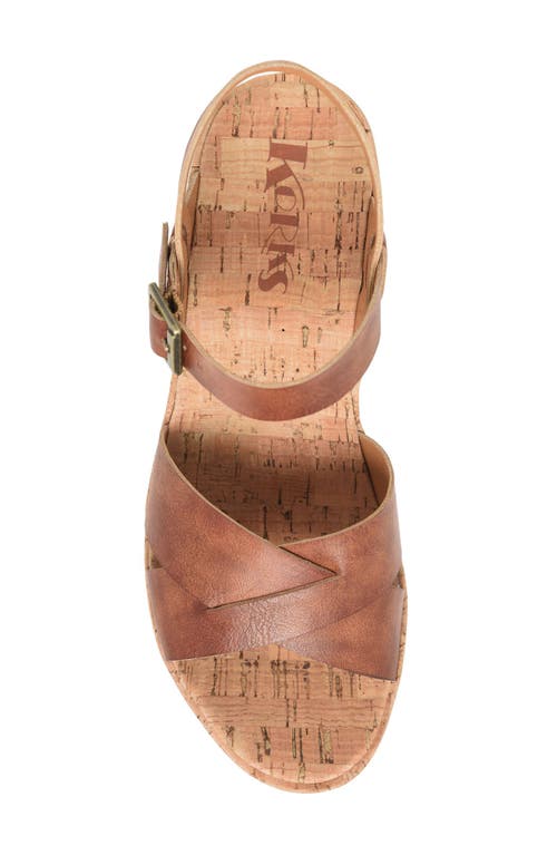 Korks Denica Wedge Sandal In Tan