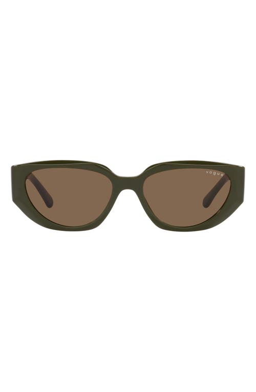 VOGUE 52mm Oval Sunglasses in Green at Nordstrom