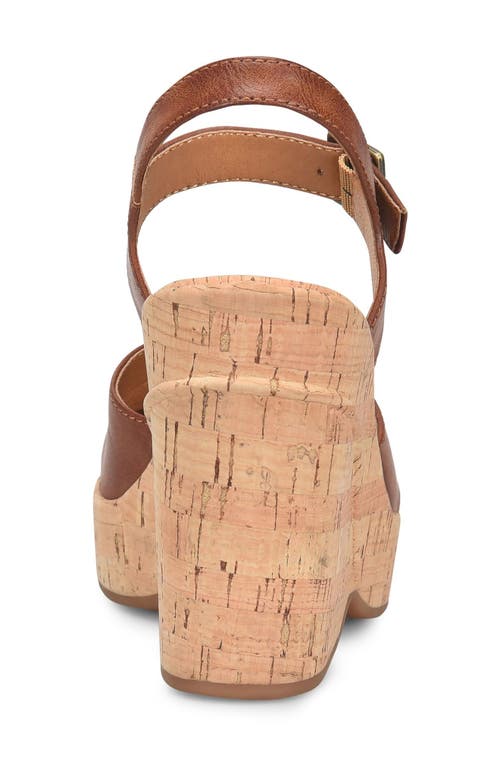 Korks Babette Ii Wedge Sandal In Dark Tan