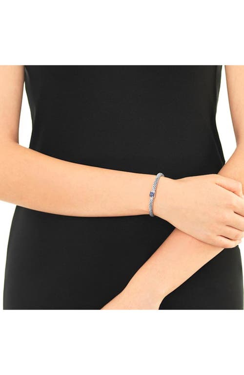 John Hardy Classic Chain Sterling Silver Lava Small Bracelet With Blue Sapphire In Silver