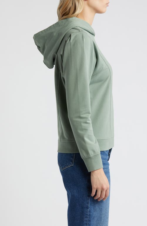 Shop Caslonr Caslon(r) Pleat Sleeve Hoodie In Green Dune