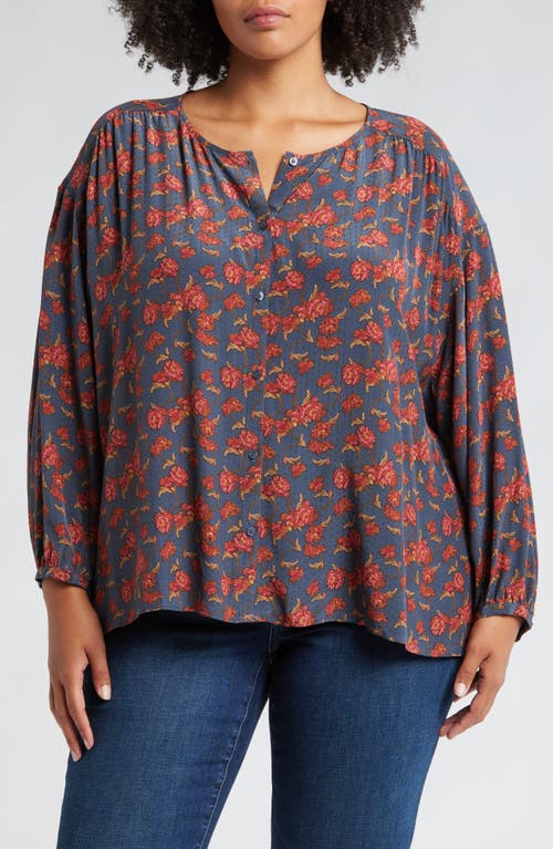 TREASURE & BOND TREASURE & BOND FLORAL BUTTON-UP TOP