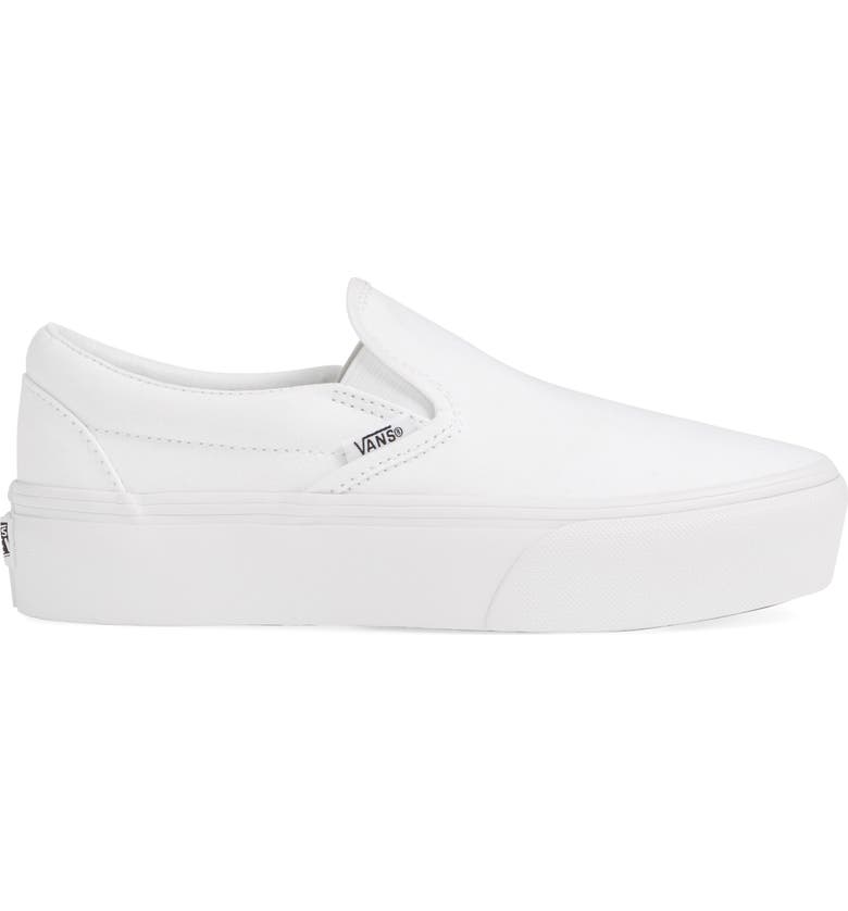  Platform Slip-On Sneaker, Alternate, color, TRUE WHITE