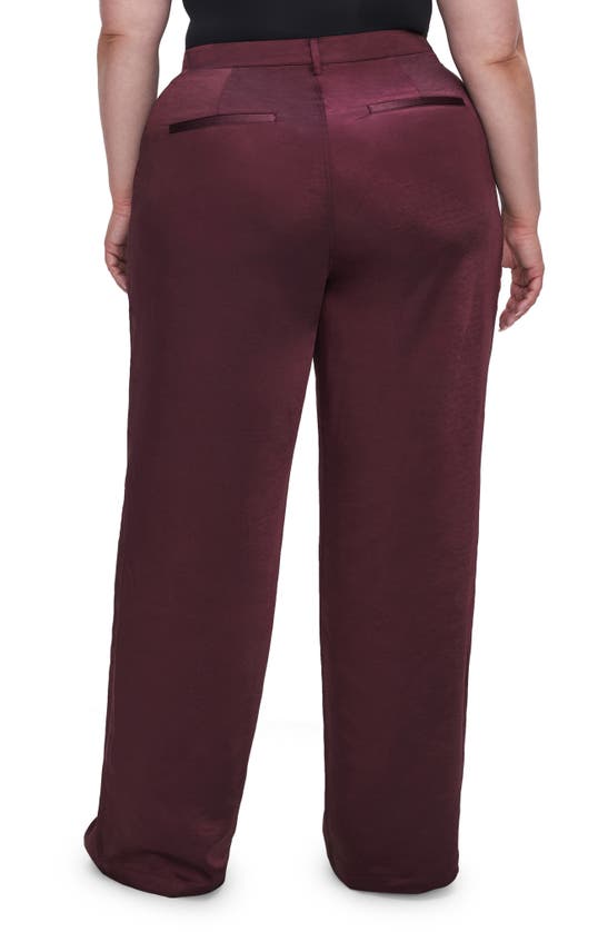 GOOD AMERICAN GOOD AMERICAN WASHED SATIN STRAIGHT LEG PANTS 