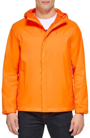 TOMMY HILFIGER TOMMY HILFIGER HOODED RAIN SLICKER JACKET 