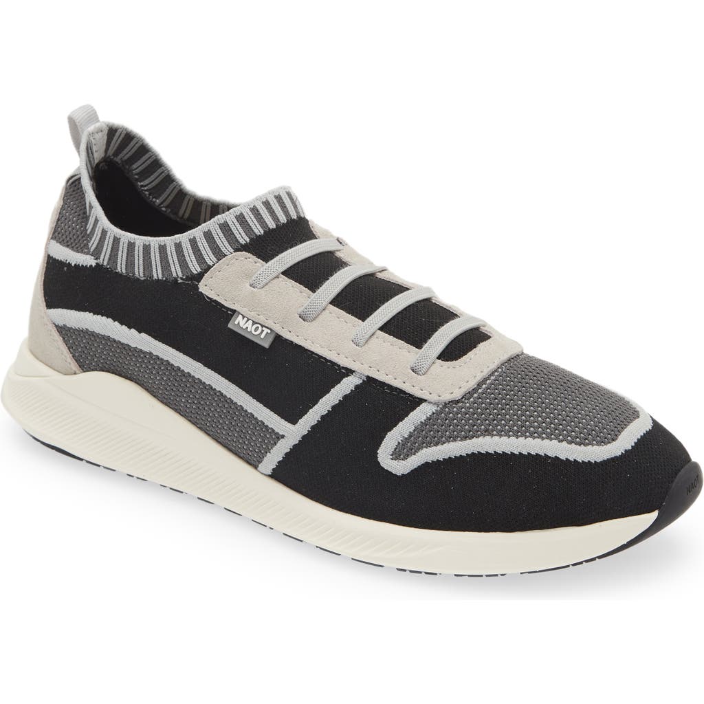 Naot Adonis Slip-on Sneaker In Black/grey Knit