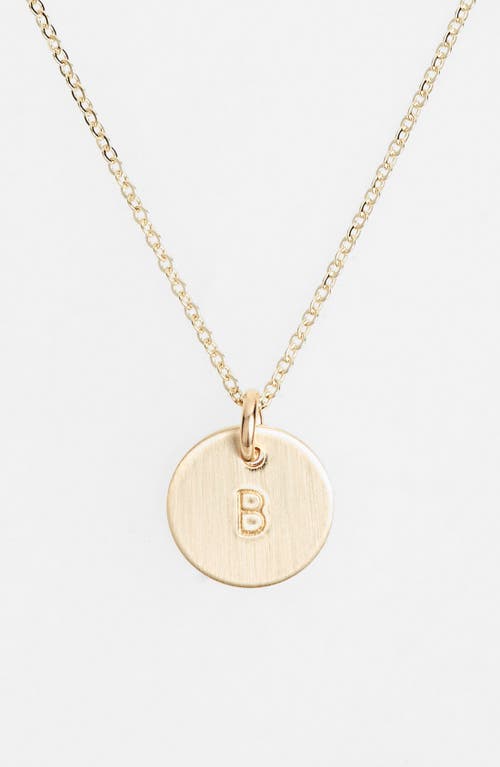 14k-Gold Fill Initial Mini Circle Necklace in 14K Gold Fill B