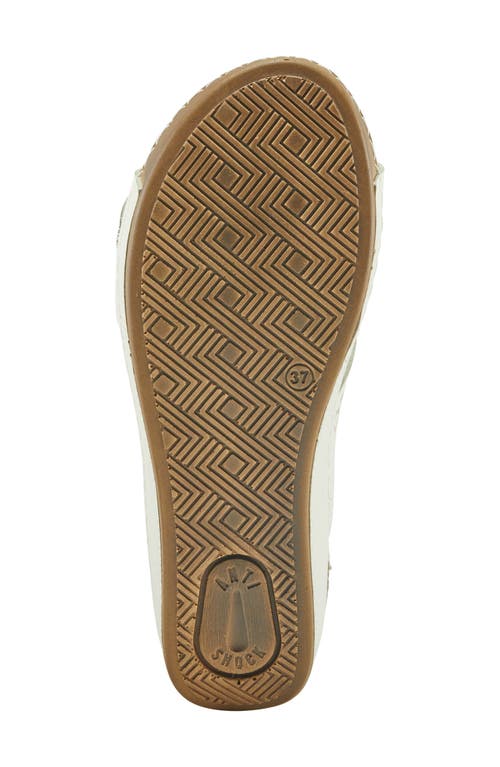 Flexus By Spring Step Thrume Wedge Sandal In White
