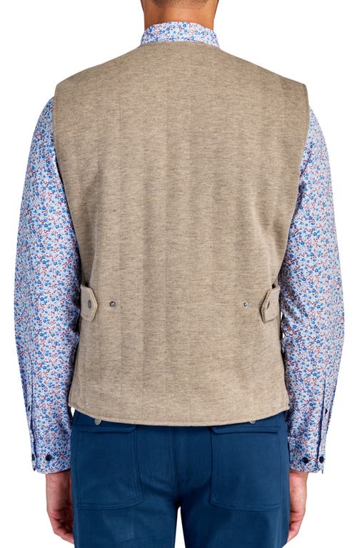 Brooklyn Brigade Solid Quilted Vest In Tan