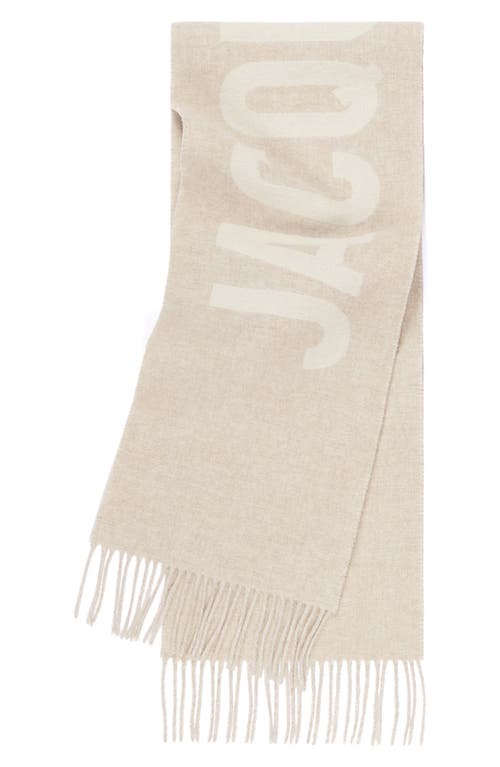 Shop Jacquemus L'écharpe  Wool Scarf In Multi-beige 015