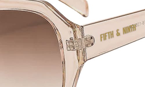 Shop Fifth & Ninth Ryder 57mm Polarized Aviator Sunglasses In Tan/tan